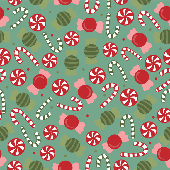 Christmas Candy Cane and Bows | Free Vector Arts & Images - WowPatterns