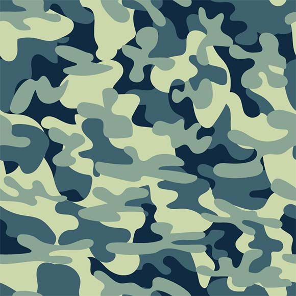 Classic Army Camouflage Seamless Vector Pattern | Free Download