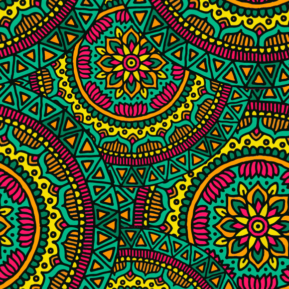 vibrant geometric patterns, retro patterns, hippie patterns