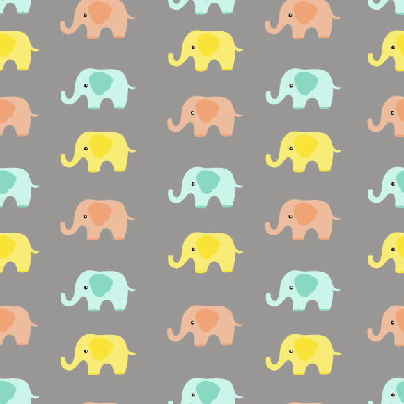 Colorful Elephant Seamless Vector Pattern | Royalty Free Download