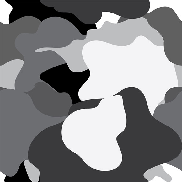 Grey, White, and Black Camo Pattern | Poster