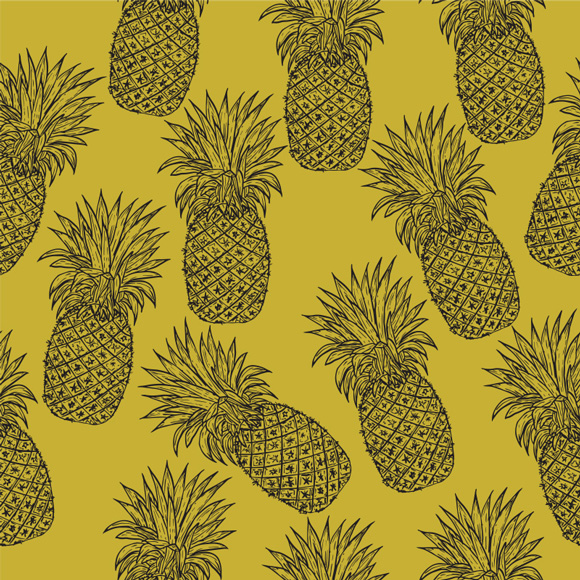 pineapple silhouette vector