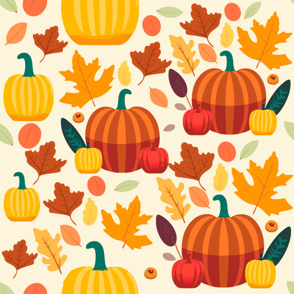 Leaves Pumpkin Turkey Thanksgiving Theme | Edit Vector Online
