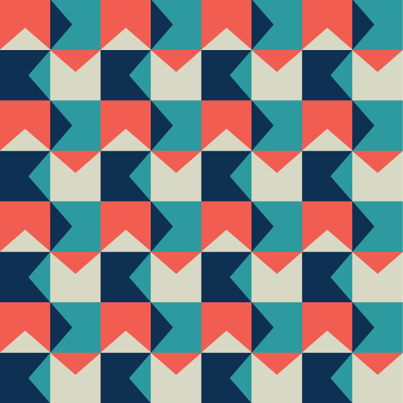 teal geometric pattern