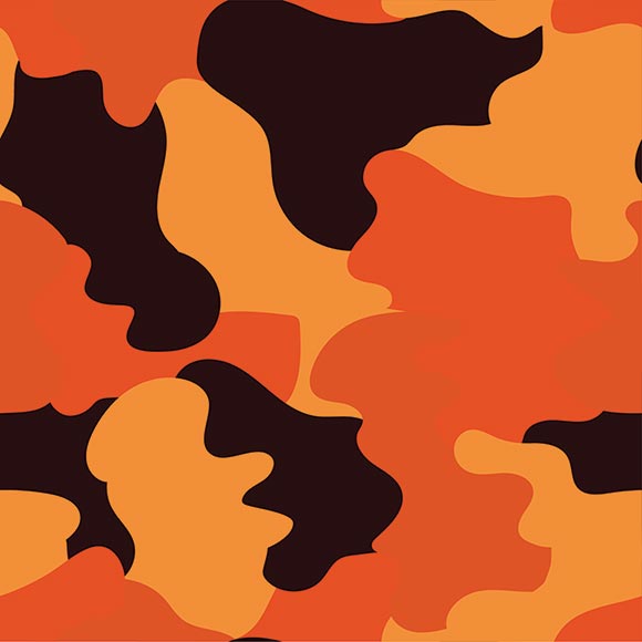 Orange Camouflage  Free Download Vectors Arts - WowPatterns