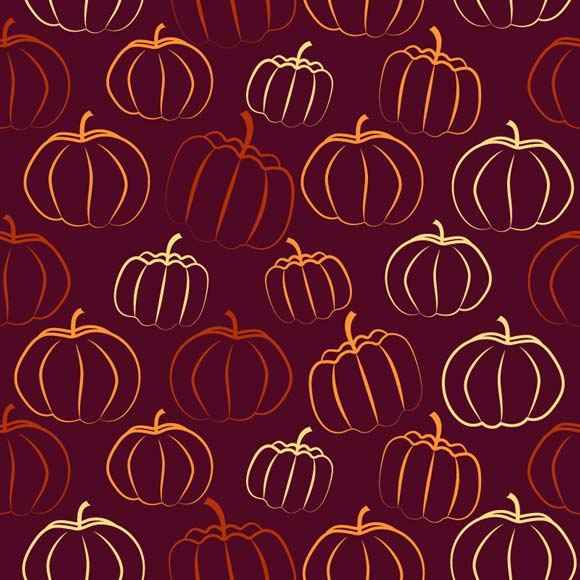 Oultine Pumpkin Vector Pattern | Free Download - WowPatterns