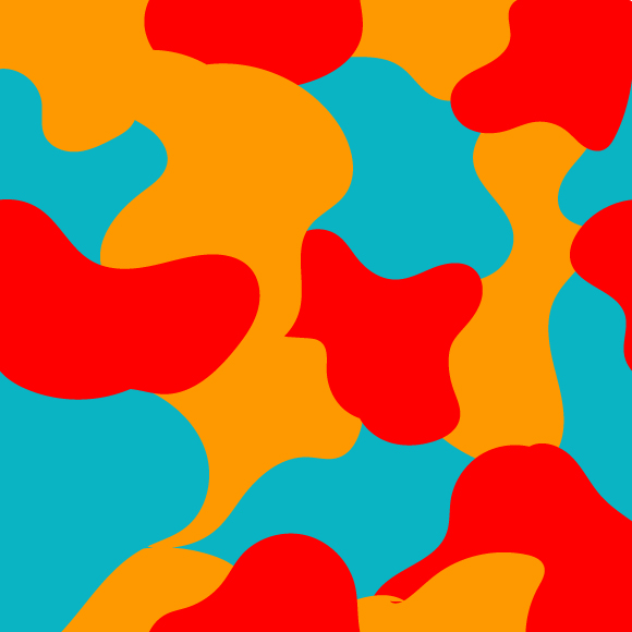 Red, Orange & Blue Camouflage Vector Pattern | Free Download
