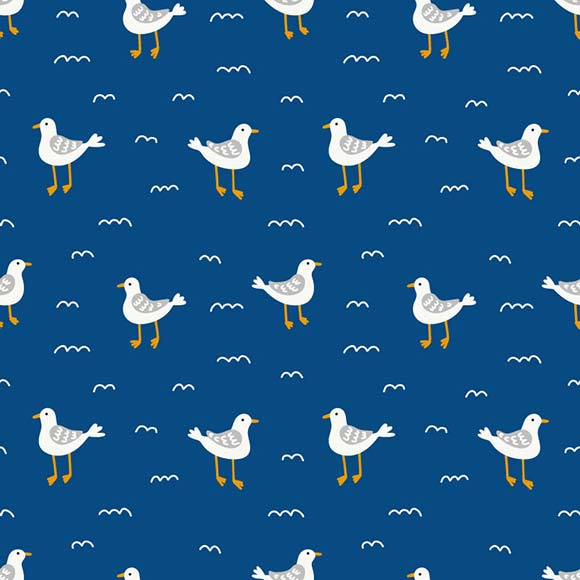 Seagulls and Wave | All Free Vector Art & Images - WowPatterns