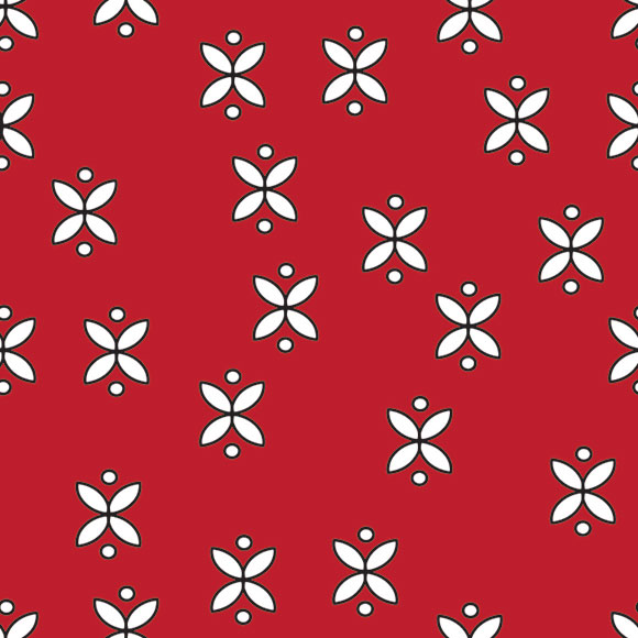 geometric flower motif