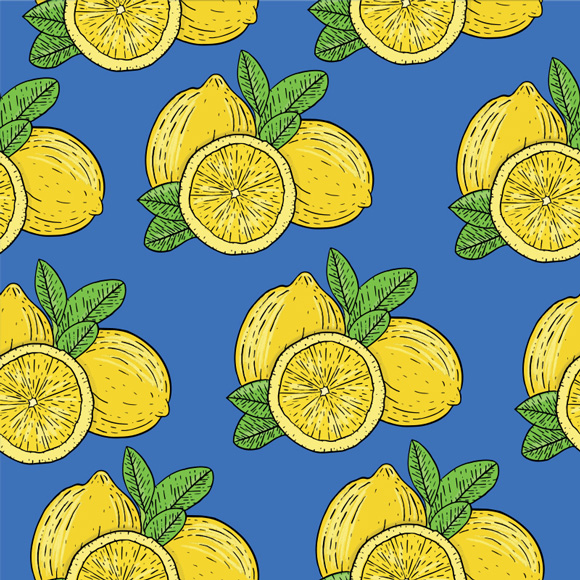 Lemon Vector Illustration | 100% Free Download - WowPatterns