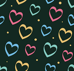 Seamless Pattern with Heart and Word Love Romantic Background for  Valentines Day Design Cards Social Media Templates Covers Wrapping Paper  9275385 Vector Art at Vecteezy