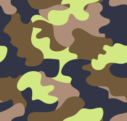 Yellow, Orange Camouflage Seamless Surface Pattern